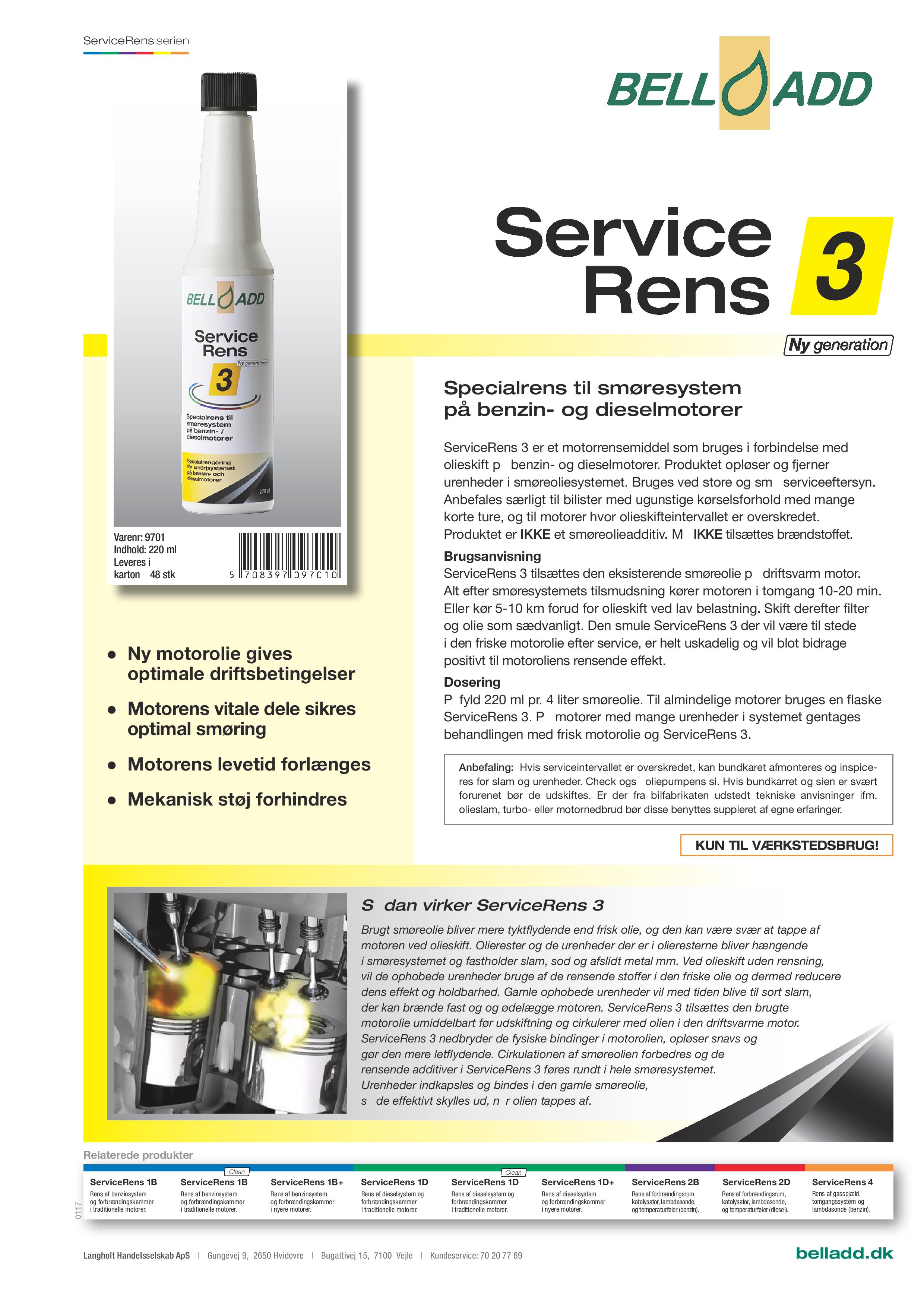 Bell add servicerens 3 Hvordan bruges Bell Add service rens 3 billede